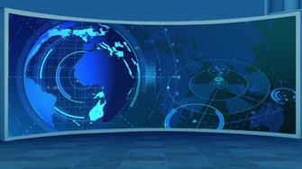 News Broadcast Tv Studio Green Screen Background Loopable