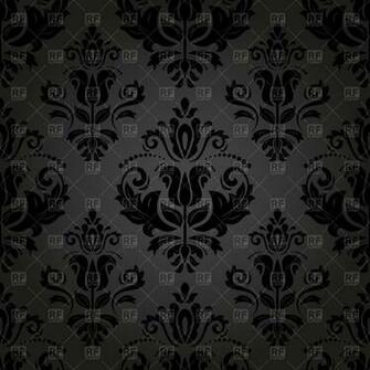 Black Rich Pattern Seamless Abstract Background Vector Image Of