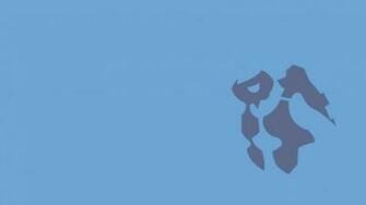 Carracosta Minimalism Blue Background Wallpaper Anime