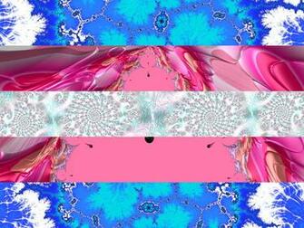 Transgender Fractal Aesthetic Flag By Aquatic Candle On