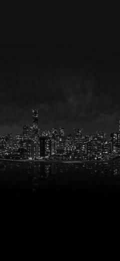 WatcHDog Night City Light From Sea iPhone X Wallpaper