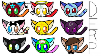 Derpy Cat Adoptables Extremely Old Art By Cursedhybrid On