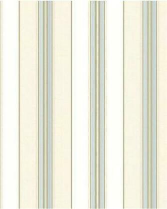 Waverly Classics Blue And White Lovers Lane Striped Wallpaper