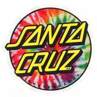 Santa Cruz Skateboards Tie Dye Dot Skateboard Sticker