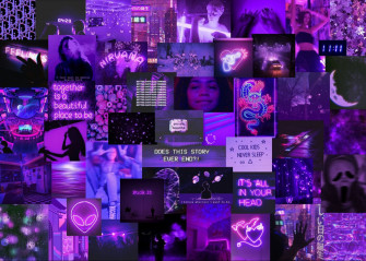 Neon Purple Aesthetic Laptop Wallpaper Cute