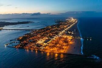 Ocean City Maryland As Seen Form The Sky Right After Sunset
