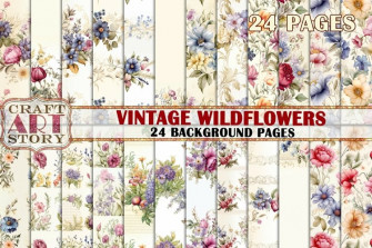Vintage Wildflowers Background S Botanical Picture Wallpaper