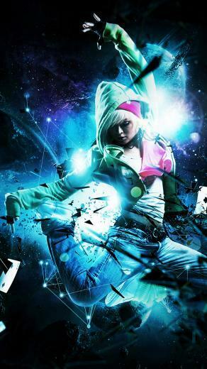 Hip Hop Dance Blue Light 3wallpaper iPhone Les Wallpaper