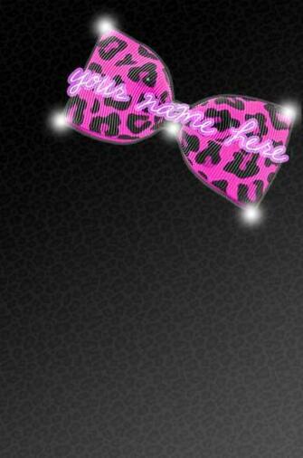 Customized Leopard Bow Name Wallpaper Jailbreakthemes Cute And