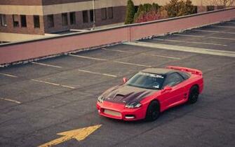 Red Cars Parking Mitsubishi 3000gt Wallpaper