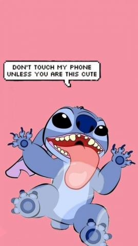 Dont Touch My Phone Cute Stitch Wallpaper