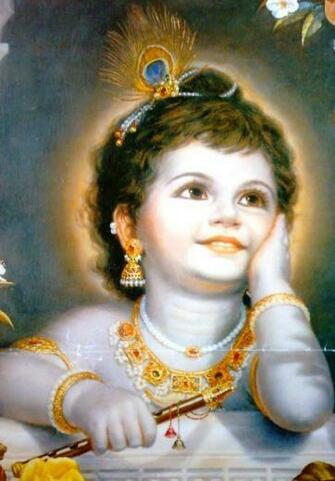 Beautiful Wallpaper Baby Krishna Image Background