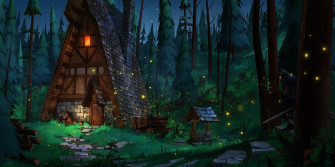 Illustration Artwork Forest HD Wallpaper