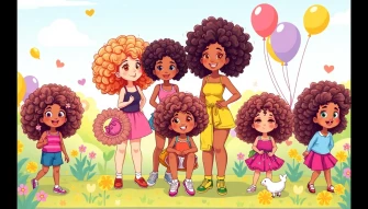 Curly Girl Cartoon Wallpaper