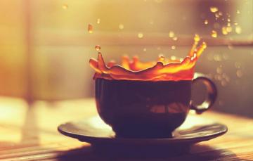 Wallpaper Drops Light Coffee Splash Cup Bokeh Image For