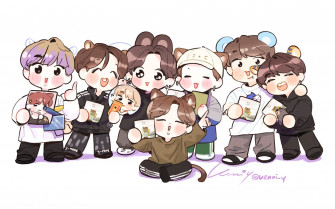 Genial Bts Cartoon Wallpaper Desktop