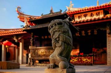Chinese Guardian Lion Statuette China Quanzhou Ancient Travel