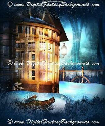 Cozy Winter Cottage Get A Way Digital Fantasy Background