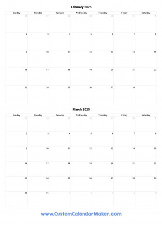 Printable February And March Calendar Wallpaper