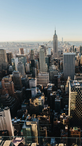New York City iPhone X Aerial Wallpaper