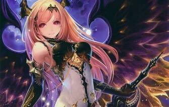 Wallpaper The Sky Girl Clouds Smile Weapons Wings Sword