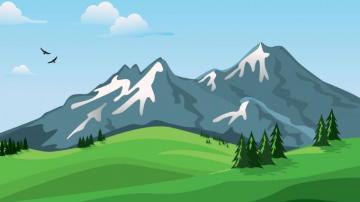 Wallpaper Mountains Vector Landscape Nature