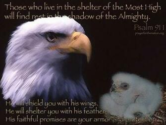 His Wings Powerpoint Background Of Psalm Heartlight