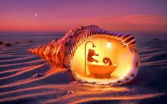 Sea Horse Relaxing Bath Desktop Pc And Mac Wallpaper