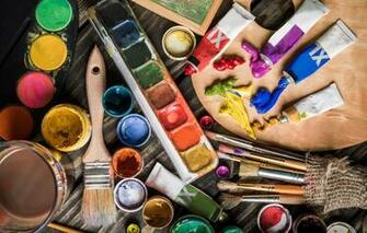Wallpaper Macro Paint Oil Blur Watercolor Artist Palette