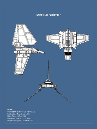 Star Wars Shuttle Patent Photograph By Mark Rogan Pixels