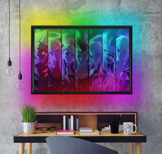 Plexi Glass Neon Led Wall Art Anime Video Game Rgb Cyberpunk