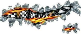 Checkered Flag Background Faded Flaming Tear
