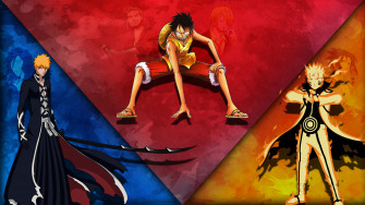 My Masterpiece Of A Wallpaper For Ichigo Luffy And Naruto By Mazaroh