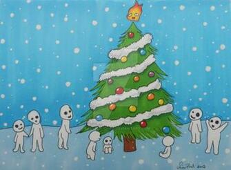 Studio Ghibli Christmas Cards Set Of By Ladynin Chan