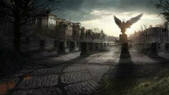 Creepy Graveyard Wallpaper