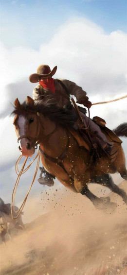 Go West With Cowboy iPhone Wallpaper