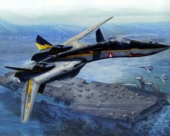 Wallpaper Macross Aircraft Fighter Carrier Ship Sea