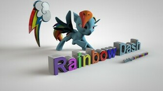 My Little Pony Fim 3d Rainbow Dash Wallpaper By Jayjaybirdsnest On