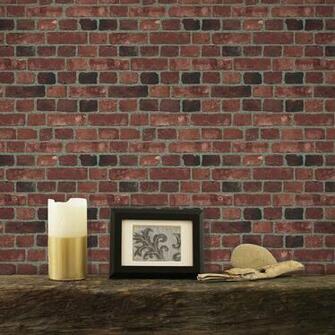 Brick With Dark Gray Grout Line Looks Like Real