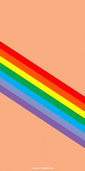 Pride Wallpaper Ideas For iPhones And Phones Rainbow On Peach