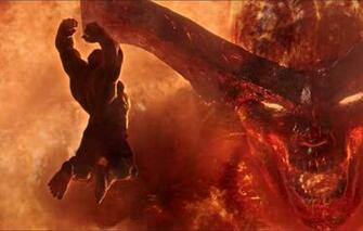 Wallpaper Demon Fire Battle Horns Hulk Marvel Fight Hero
