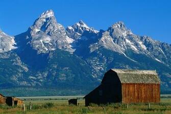 Pin Teton Range In Spring Wyoming Nature Image Wallpaper