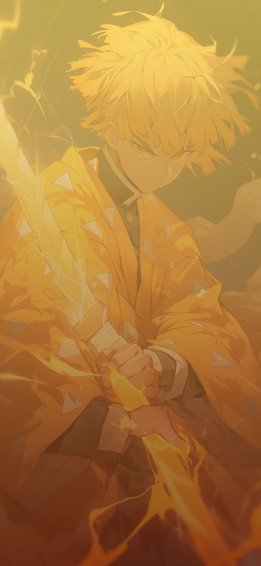 Demon Slayer Zenitsu Agatsuma Yellow Wallpaper HD