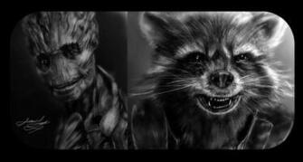 Groot And Rocket By Cowcoholic
