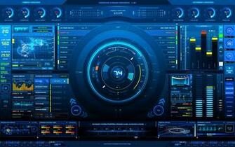 Hi Technology Blue Widescreen Wallpaper HD
