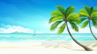 Beach Background Summer Vector