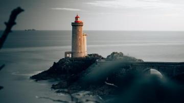 Wallpaper 4k Lighthouse Sea Horizon France
