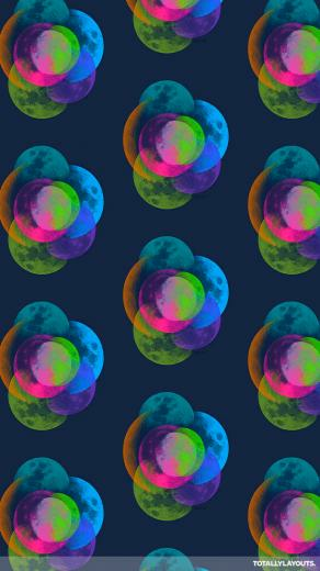 Neon Moons iPhone Wallpaper Random
