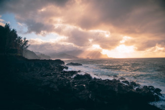 Landscape Photography Of Black Rock Formation Photo