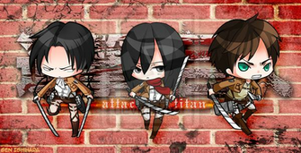 Attack On Titan Chibi Set By Genishihara